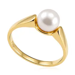 Anel em Ouro Amarelo 18K com Perola  125102