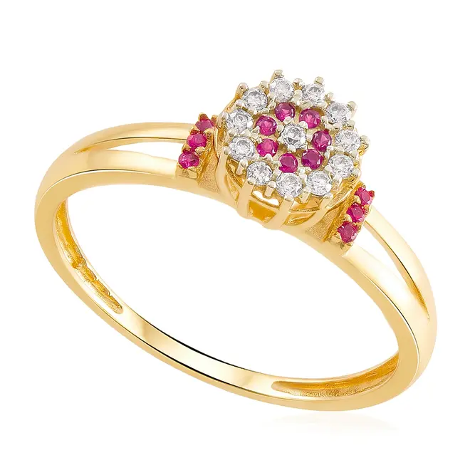 Anel Chuveiro em Ouro Amarelo 18K  125104