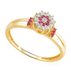 Anel Chuveiro em Ouro Amarelo 18K  125104