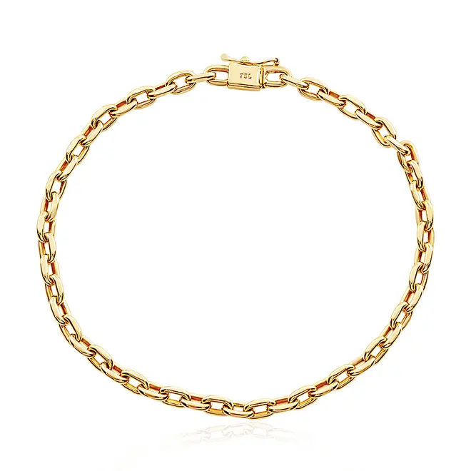 Pulseira Elos Cadeado de Ouro Amarelo.