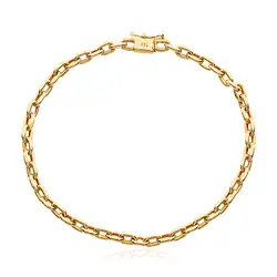 Pulseira Elos Cadeado de Ouro Amarelo.