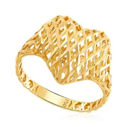 Anel Coração Vazado em Ouro Amarelo 18K