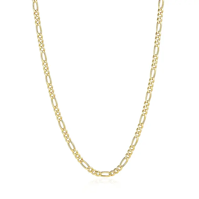 Corrente Elos Figaro em Ouro Amarelo 125140