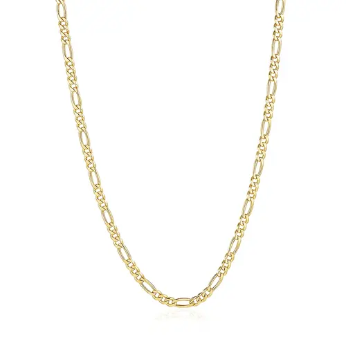 Corrente Elos Figaro em Ouro Amarelo 125140