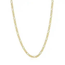 Corrente Elos Figaro em Ouro Amarelo 125140
