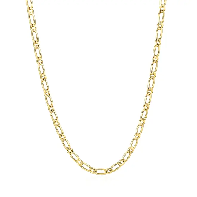Corrente Elos Figaro em Ouro Amarelo 125141
