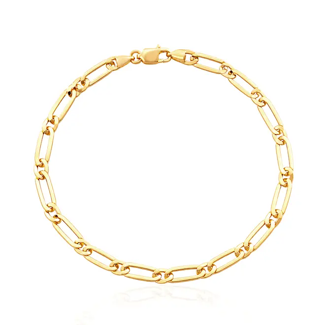 Pulseira Elos Fígaro de Ouro Amarelo. 125144