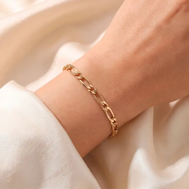 Pulseira Elos Fígaro de Ouro Amarelo. 125144