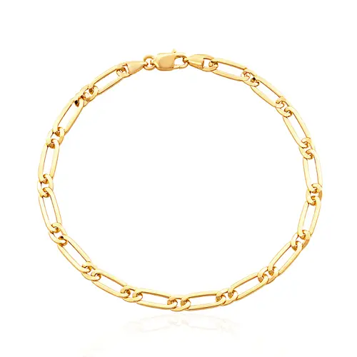 Pulseira Elos Fígaro de Ouro Amarelo. 125144