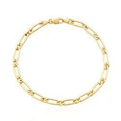Pulseira Elos Fígaro de Ouro Amarelo. 125144
