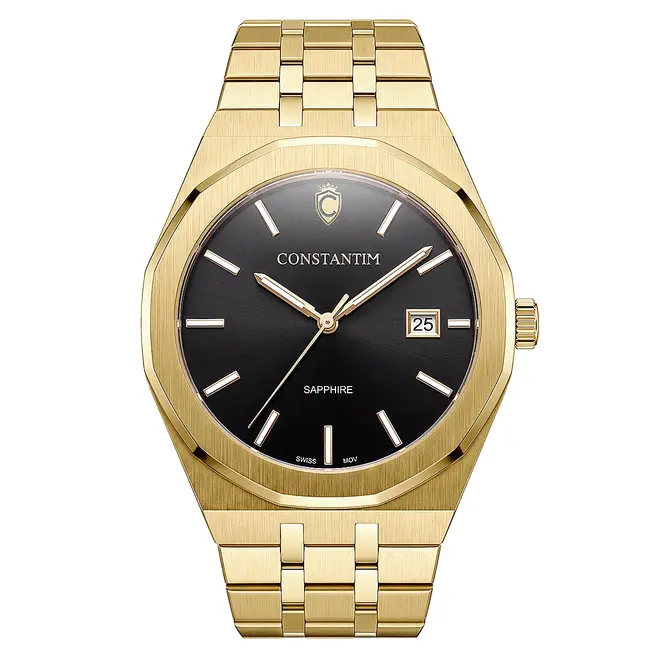 Relógio Constantim Gold Black. 125055