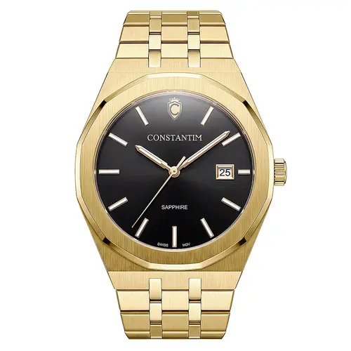 Relógio Constantim Gold Black. 125055