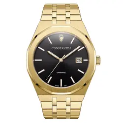 Relógio Constantim Gold Black. 125055