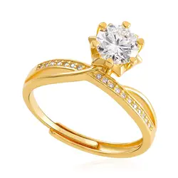 Anel Trabalhado de Prata com Mossanita Acabamento em Ouro Amarelo 125138