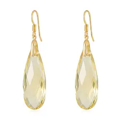 Par de Brincos Gotas Green Gold de Ouro Amarelo