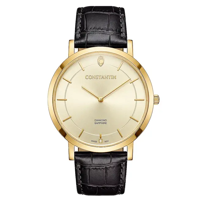 Relógio Constantim Slim Gold Diamond