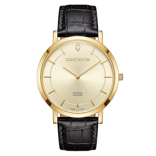 Relógio Constantim Slim Gold Diamond