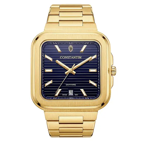 Relógio Constantim Gold Dark Blue. 125304