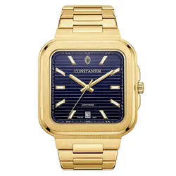 Relógio Constantim Gold Dark Blue. 125304
