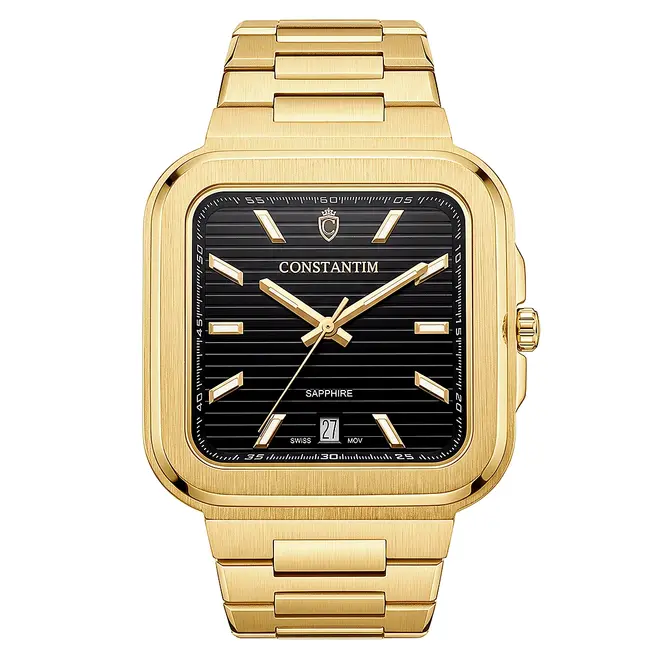 Relógio Constantim Gold Black. 125305