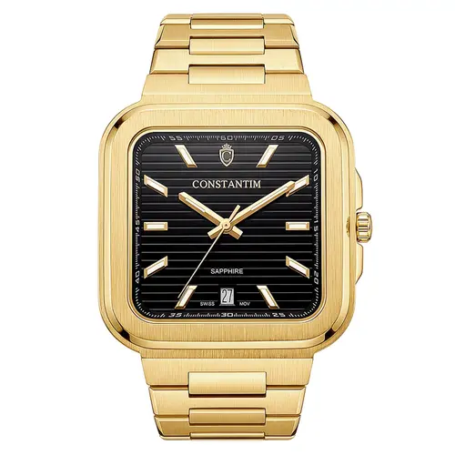Relógio Constantim Gold Black. 125305