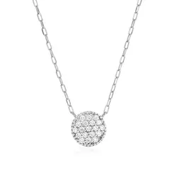 Pingente Chuveiro Ouro Branco com Diamantes