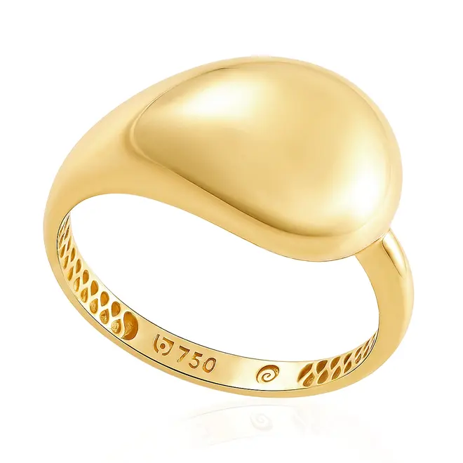 Anel Trabalhado de Ouro Amarelo. 125361