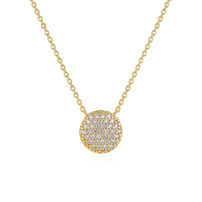 Pingente Chuveiro de Ouro Amarelo com Diamantes.