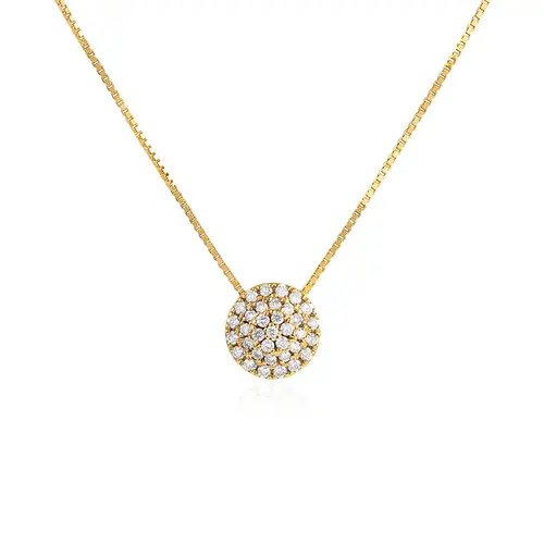 Pingente Chuveiro de Ouro Amarelo com Diamantes. 125368
