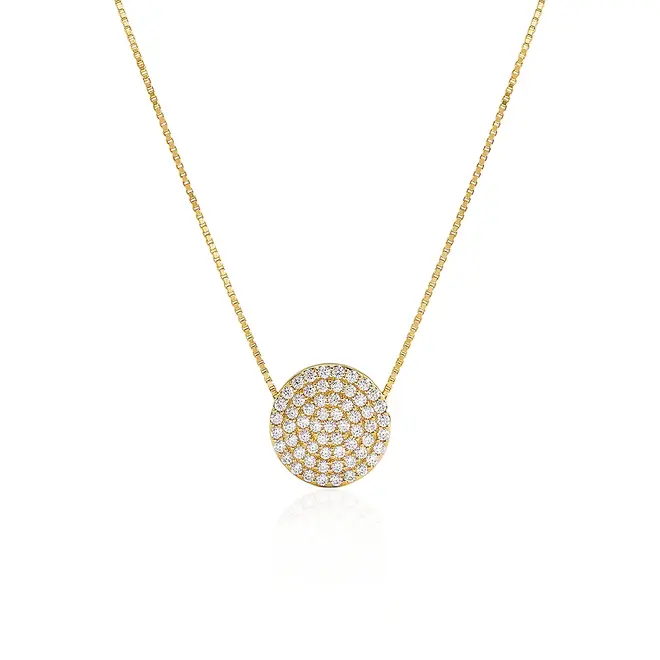 Pingente Chuveiro de Ouro Amarelo com Diamantes. 125369