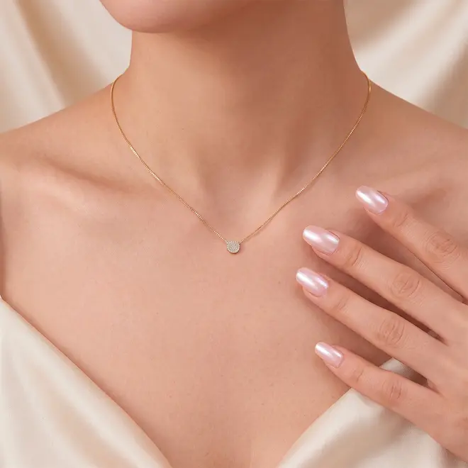 Pingente Chuveiro de Ouro Amarelo com Diamantes. 125369