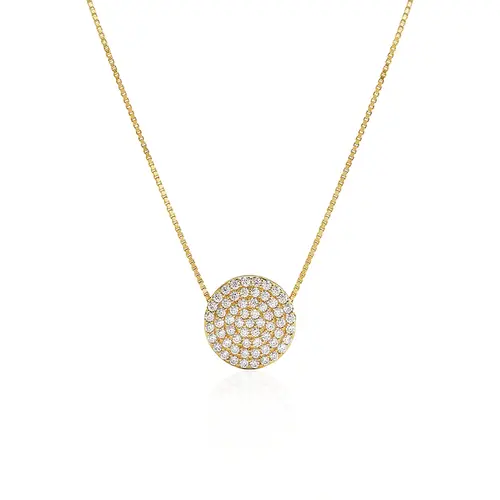 Pingente Chuveiro de Ouro Amarelo com Diamantes. 125369