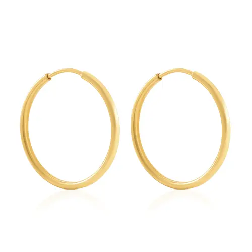 Par de Brincos Argola de Ouro Amarelo 125371
