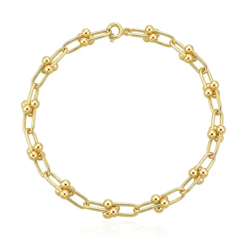 Pulseira Estilo Tiffany de Ouro Amarelo 125459