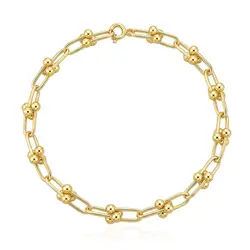 Pulseira Estilo Tiffany de Ouro Amarelo 125459