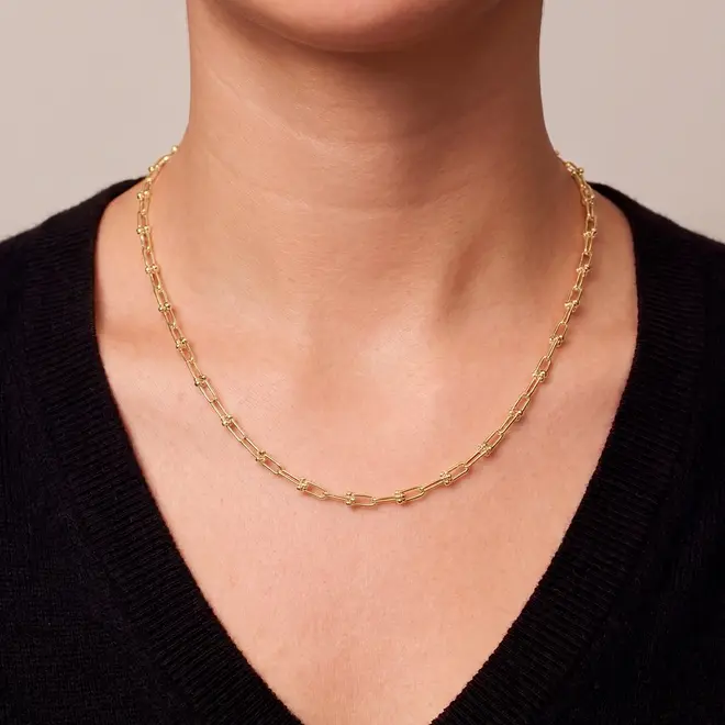 Corrente Estilo Tiffany de Ouro Amarelo 125461