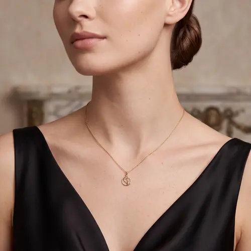 Pingente Mãe de Ouro Amarelo com Diamante.