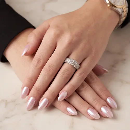Anel Pavê de Ouro Branco com 72 Diamantes Totalizando 1,44 Cts.