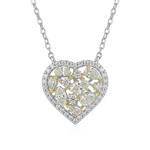 Colar de Ouro 2 Cores com Diamantes totalizando 66 pts.