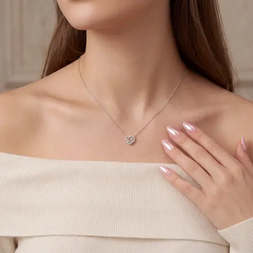 Colar de Ouro 2 Cores com Diamantes totalizando 66 pts.