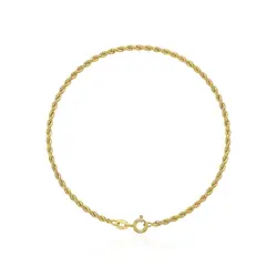 Pulseira Malha Corda de Ouro Amarelo 126177
