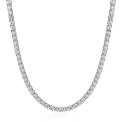 Gargantilha Riviera de Prata com 133 Diamantes de Laboratório
