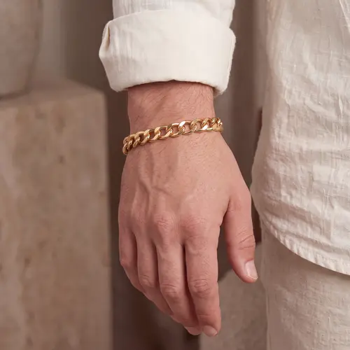 Pulseira em Ouro Amarelo 18k Elos Grumet