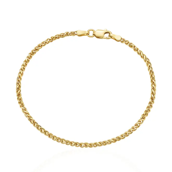Pulseira em Ouro Amarelo 18k Elos Palmeira