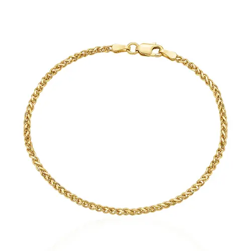 Pulseira em Ouro Amarelo 18k Elos Palmeira