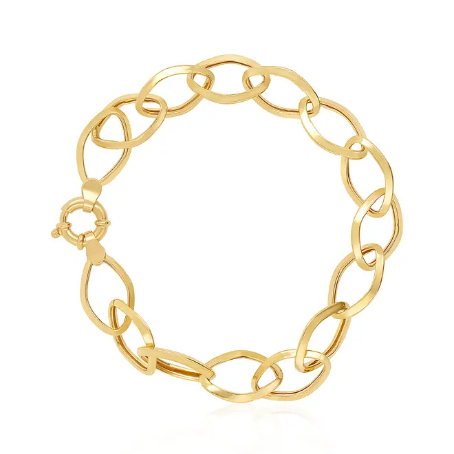 Pulseira em Ouro Amarelo 18k Elos Losango