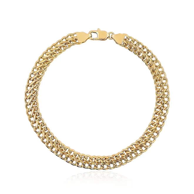 Pulseira em Ouro Amarelo 18k Elos Infinito  126311
