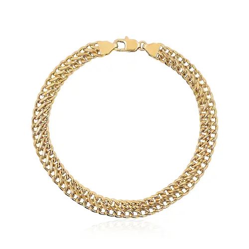 Pulseira em Ouro Amarelo 18k Elos Infinito  126311