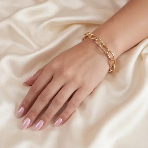 Pulseira em Ouro Amarelo 18k Elos Ovais  126314