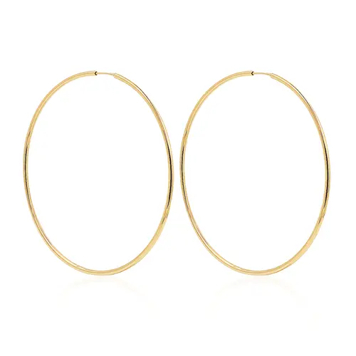 Par de Brincos Argola em Ouro Amarelo 18K